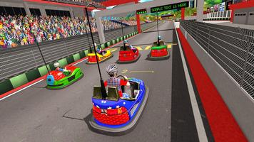 Super Hero Kids Bumper Car Race الملصق