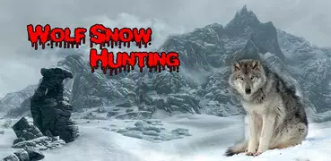 Caza del lobo de la nieve