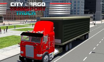 Poster City Cargo Transport Truck
