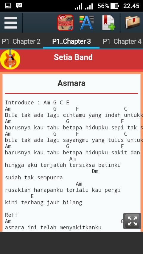 Kunci gitar setia band asmara 2