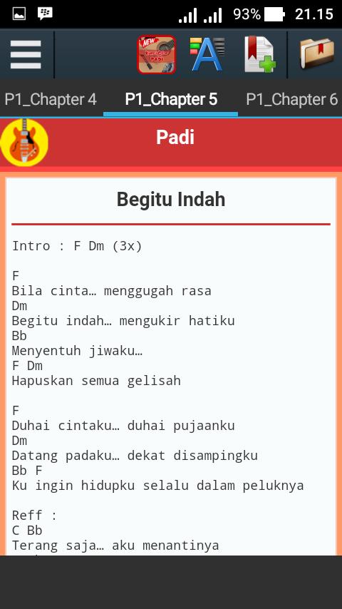 Kunci Gitar Lagu Padi Sobat - Chord dan Lirik Lagu