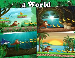 Banana Monkey - Jungle Run Affiche