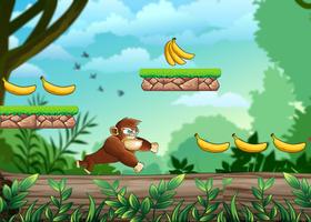 Banana Monkey - Jungle Run 스크린샷 1
