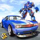 US Police Transform Cop Robot Car Transformation simgesi