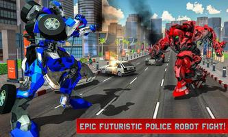 US Police Transform Cop Robot Car Transformation Ekran Görüntüsü 2