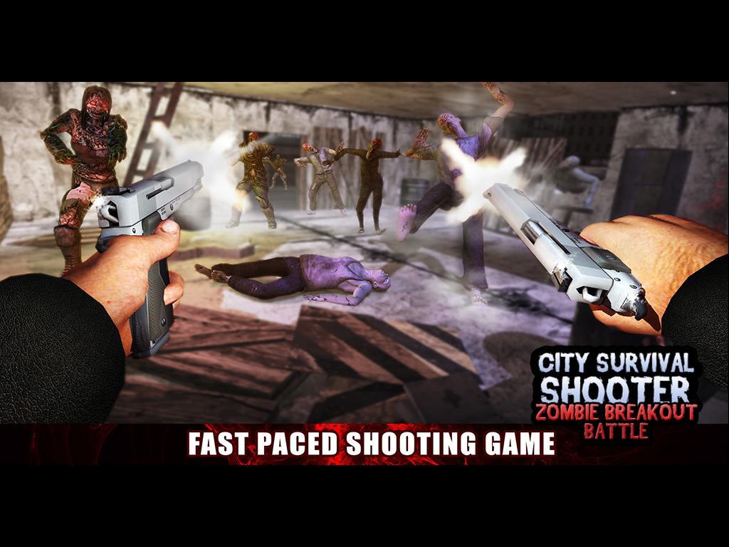 City Survival Shooter Zombie Breakout Battle For Android Apk Download - new zombie breakout roblox