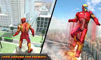 Flying Superhero Real Robot Rescue Mission Ekran Görüntüsü 1