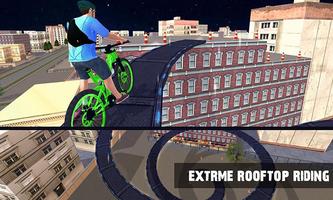 Rooftop BMX Bicycle Stunts постер
