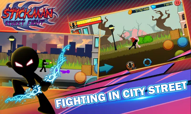 STICKMAN STREET FIGHTING free online game on