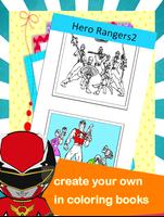 Hero Rangers Coloring Book capture d'écran 3