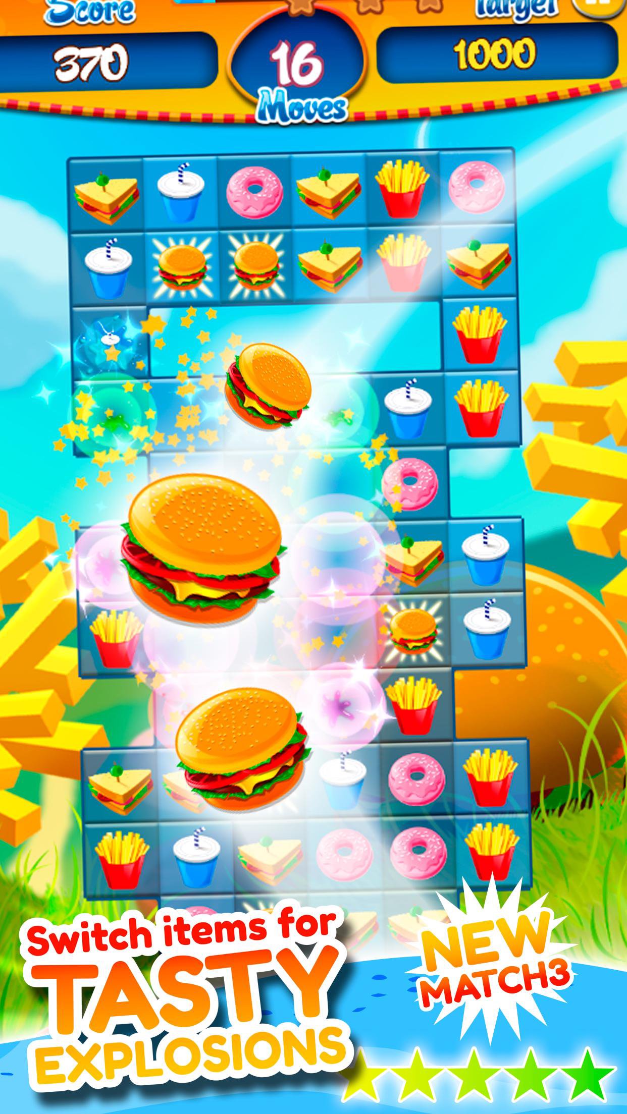 Burger Match 3 HD 2017 Connect Food Puzzle Game APK for Android Download