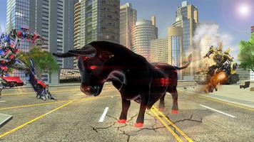 Angry Robot Bull Fighting : Transform Robot Games screenshot 1