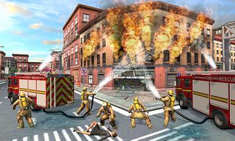 American FireFighter Truck Simulator Rescue 2018 Affiche