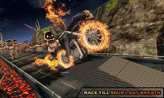 Monster Ghost Ride Scary Fire Monster Racing Game capture d'écran 2