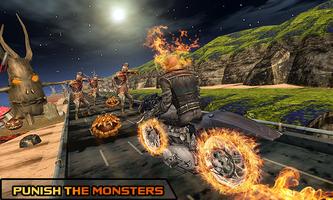 Monster Ghost Ride Scary Fire Monster Racing Game capture d'écran 3