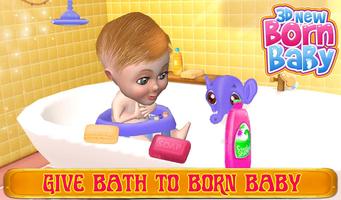 3D New Born Baby Affiche