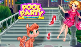 Pool Party Spa Makeover Affiche