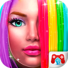 Rainbow Girl Hair Do Design icône