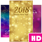 2018 Happy New Year Card-icoon