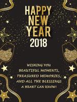 2018 Happy New Year Card Poster