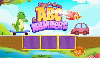 من السهل تعلم ABC و أرقام الملصق