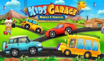 Kids Garage Wheels & Vehicles Affiche