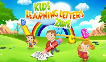 Kids Learning Letters Zone Affiche