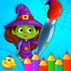 Halloween Doodle Coloring آئیکن