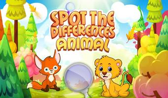 Spot The Differences Animal Affiche