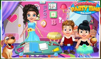 Poster Preschool Party Time Kids Game