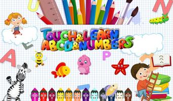 Touch & Learn ABCD & Numbers Affiche