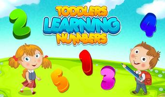 Toddlers Learning Numbers Affiche