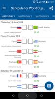 Schedule for World Cup 2018 Ru 포스터