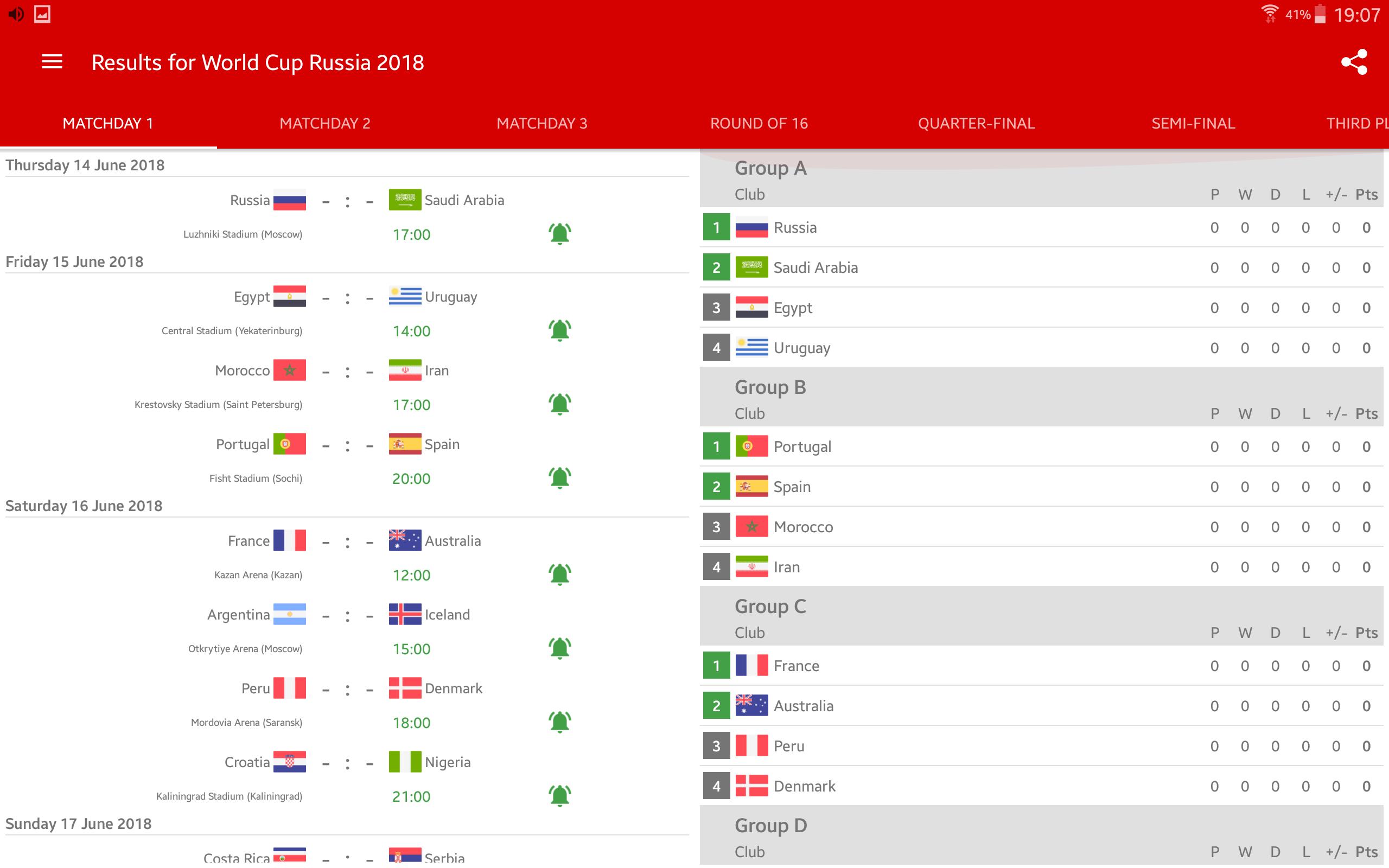 Results for World Cup Russia 2018 for Android - APK Download
