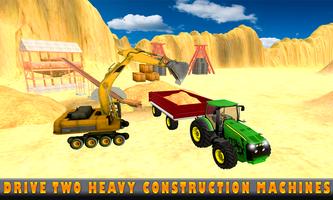 Sand Excavator Tractor  Sim الملصق