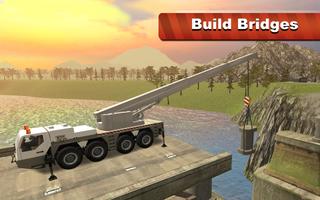 Bridge Construction Crane Sim capture d'écran 1