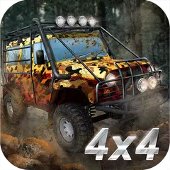 Offroad rally: driving 4x4 tru