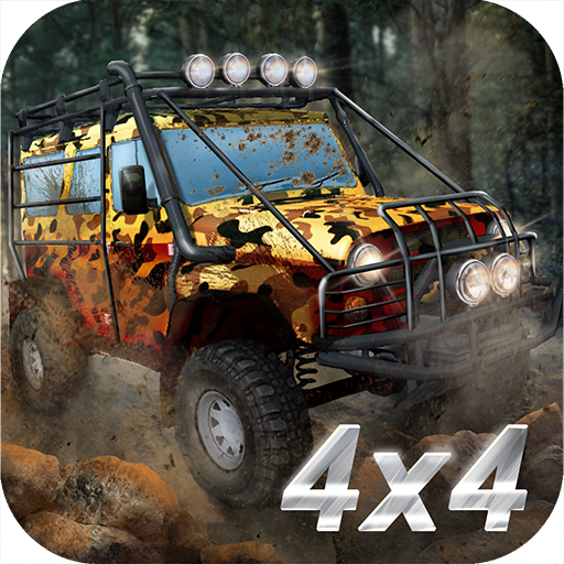 Offroad rally: driving 4x4 tru