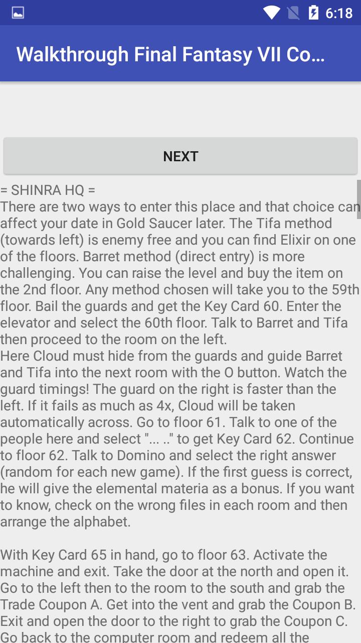 Walkthrough Final Fantasy Vii Complete For Android Apk Download