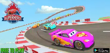 Splashy Superhero Vertigo racing : lightning car