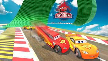Splashy Superhero Vertigo racing Poster