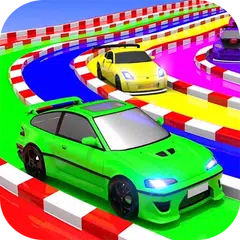 Superheroes Water Slide Colors Car Racing