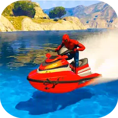 Скачать Superhero Extreme Jetski Racing and Water Race XAPK