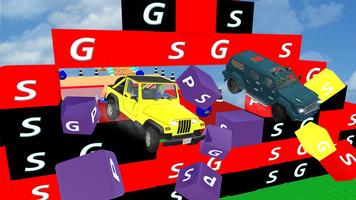Super Heroes Road Buggy Car Stunts imagem de tela 1