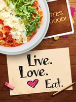 Food Quotes wallpaper HD Cartaz