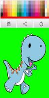 Dino Coloring Affiche