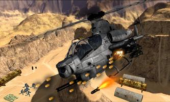 Helicopter Gunship Attack Affiche