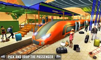 Moderner Stadt-Zug, der fährt: Indischer Sim 2018 Plakat