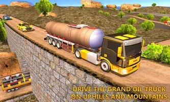 Oil Tanker Truck Driving Mountain Offroad Uphill screenshot 1