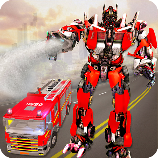 Robot Transformation Fire Truck: Real Robot Wars